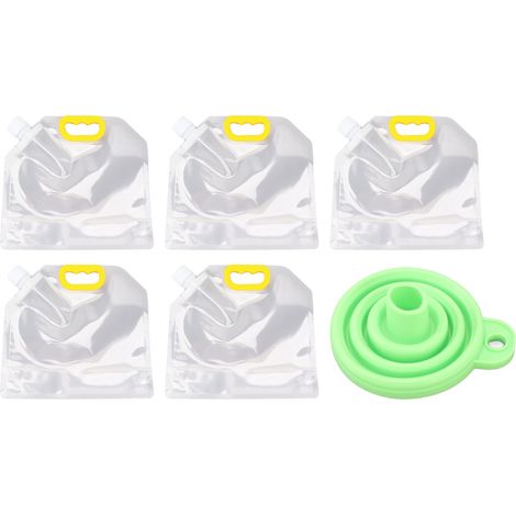 Lot de 5 sacs de conservation transparents et réutilisables pour céréales, riz, farine et noix (1,5 kg). (1/5)