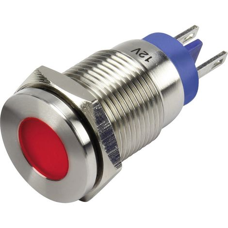 TRU COMPONENTS GQ16F-D/R/12V/S LED-Signalleuchte Rot   12 V/DC
