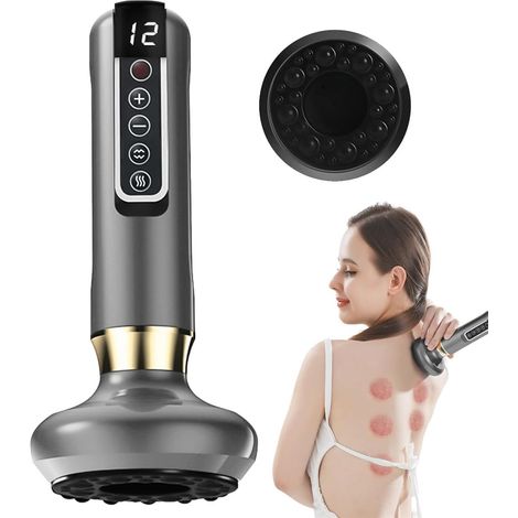 Massaggiatore anticellulite per cosce, pancia, braccia e schiena: eliminazione della cellulite e rassodamento della pelle, massaggiatore elettrico con dispositivo raschiante, potente trattamento antic