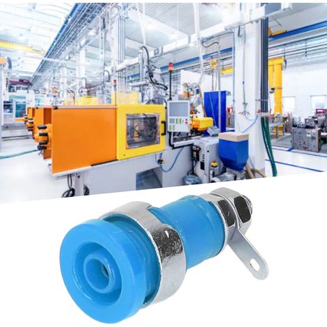 4-mm-Bananenstecker für Sicherheitsarmaturenbretter, reine Kupferanschlüsse, blau. (1/5)