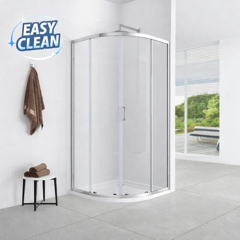 ECOLAM Duschkabine Dusche 80x80 185 Azul transparent Viertelkreis Chrom glänzend  Duschabtrennung Glas Easy Clean (1/5)