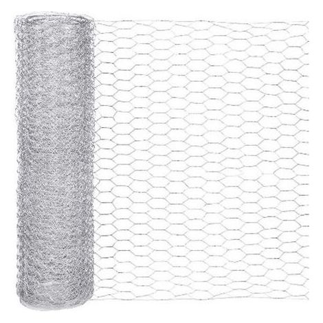 Drahtgitter – Sechseckiges, verzinktes Stahlgitter – 0,1 m x 3 m – Für DIY-Dekorationen, Gartenarbeiten und den Hausgebrauch – 1 Rolle (1/5)