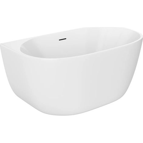 Vasca da bagno freestanding - 130 x 72 x 58 cm - Acrilico - Bianco opaco - 167 L - AMOSARI (1/4)