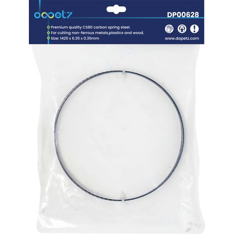 Dapetz ® 1425mm (56") Bandsaw Blades 10 TPI 6.35mm Wide X 0.35mm Thick Made from CS80 Carbon Spring Steel for Cutting Metal Plastic Wood and Acrylic (1/5)