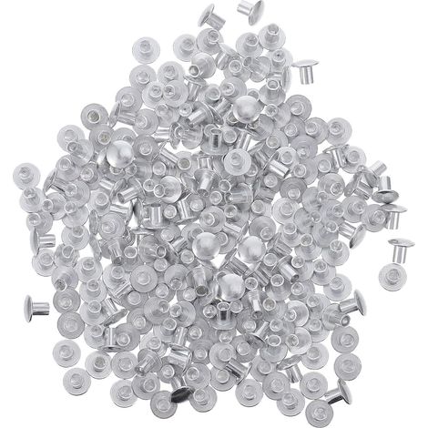 200 Rivets semi tubulaires en aluminium à tête plate (1/5)