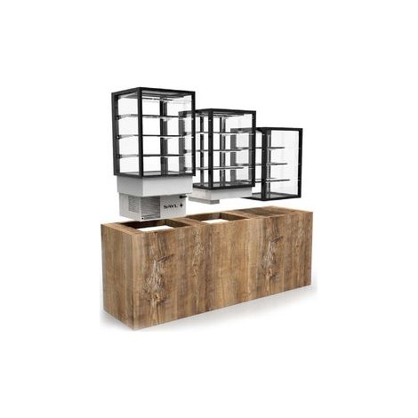 Vitrine Neutre Integra - 600 mm - 3 Étagères - Sur Comptoir - Grab & Go - Sayl (1/3)