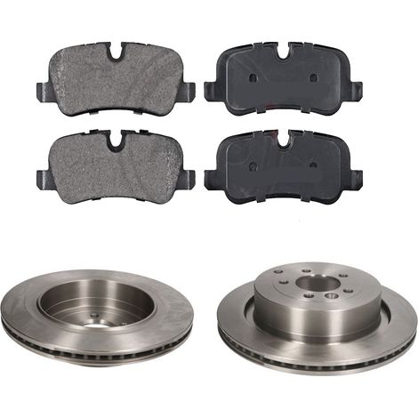 KIT FRENI POSTERIORI compatibile con LAND ROVER RANGE ROVER SPORT (L320) - DISCHI + PASTIGLIE OEM: FDB4432 / 17666 /SOSTITUZIONE DIRETTA/BASSA POLVERE/SILENZIOSO