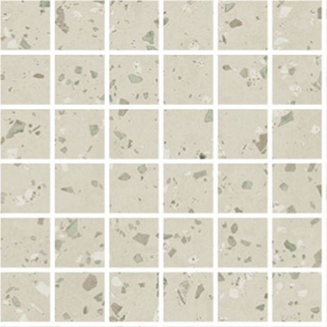 Carrelage effet terrazzo District South Mosaïque 5x5cm Vert - Mat - boîte de 0.71 m2 - Mosaïque 5x5cm Vert - boîte de 0.71 m2 - Mosaïqu Mosaïque 5x5