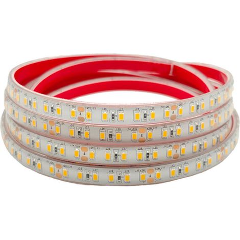 24V Ruban LED Blanc Chaud 3000K, 5M8mm Étanche IP67 Double Rangée LEDs 2835 SMD Bande Lumineuse pour la cuisin (1/5)