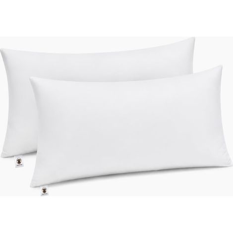 Lot de 2 oreillers, coussins pour lit et coussins décoratifs, coussins intérieurs en polyester pour coussins de canapé, coussins décoratifs (40 x 80 cm) (1/5)