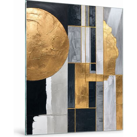 Lupia Quadro Astratto su Vetro 60x80 cm GEOMETRIE PREZIOSE 2 da Parete (1/4)
