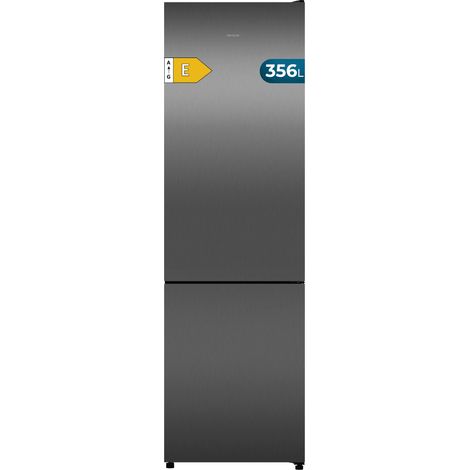 Cecotec bolero coolmarket combi 356i dark e - frigorífico combi acero inoxidable oscuro, 356l, ancho 59,5cm, alto 200cm, total nofrost, multi airflow, fast freezing, freshnessflex hub.