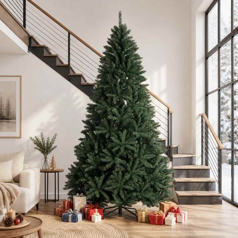 vidaXL Árbol de Navidad artificial con ramas articuladas 270 cm PVC (1/5)