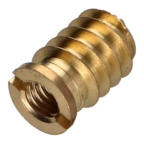 Insert fileté bois fendu M8 13X20 Laiton-1 pièce
