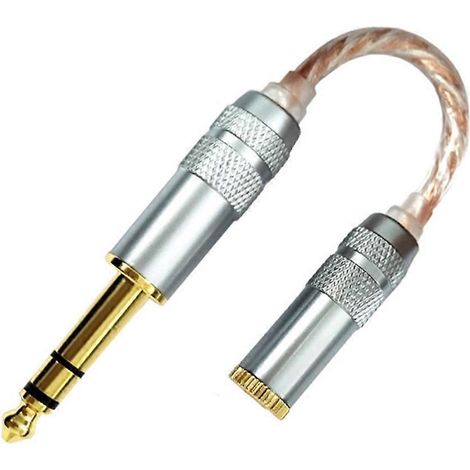 Câble adaptateur audio 4,4 mm femelle vers 6,35 mm mâle-femelle (1/5)
