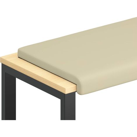 Maison Exclusive - Bankkissen Kunstleder Creme Tiefe 35 cm (1/5)