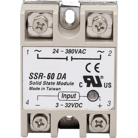 Einphasen-Halbleiterrelais, rauscharm und funkenfrei, Relaismodul für Leistungssteuerungsanwendungen, SSR 60D