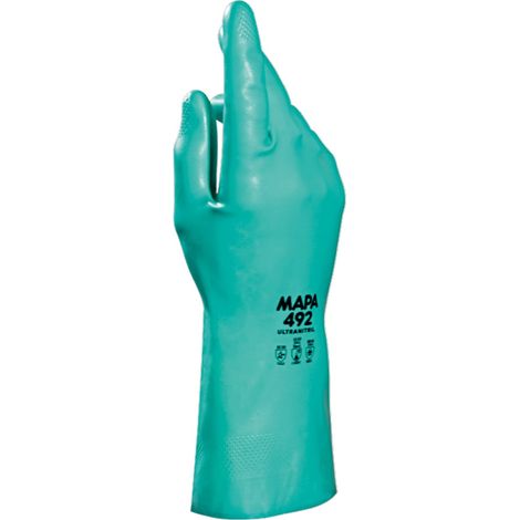 Gr .9 ULTRANITRIL 492 MAPA® grün ULTRANITRIL PLUS 492 MAPA® GLOVES (1/2)