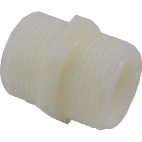 Raccordo Tubo Plastica Doppio Nipplo 1 1/2" (1/3)