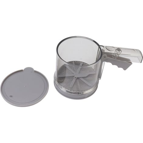 Tamis à farine transparent en PP, maille fine réglable, utilisation à une main, double couche, pour la cuisine et la pâtisserie (1/5)