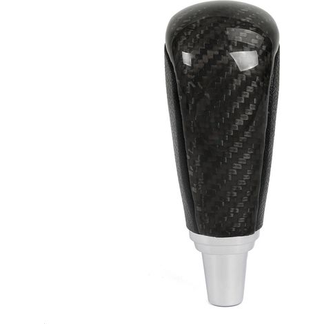 Pièces de modification automobile pour Toyota Highlander, Camry et RAV4 : pommeau de levier de vitesse en fibre de carbone - noir (carbone véritable). (1/4)