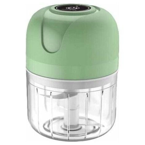 Robot de cuisine électrique - Mini hachoir à ail sans fil - 250 ml - Rechargeable par USB - Amovible - Pour nourriture de bébé, piment, oignons, ail, viande (1/4)