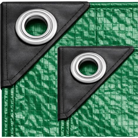 1 Bâche 2x3 M, 150 G/m², Verte, Avec Œillets, Imperméable, Pour Jardin Et Camping