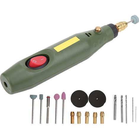 Miniatur-Elektrobohrer, Schleifer und Gravierwerkzeug-Set für die Achat-Holzbearbeitung, 100–240 V Wechselstrom, Stecker (1/5)