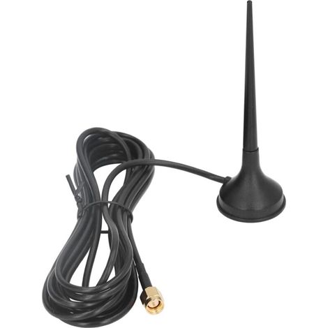 Antenne GSM 5dbi Gain Polarisation Verticale Omnidirectionnelle Étanche Tête Mâle SMA avec Base Magnétique pour Routeur Réseau Sans Fil 700 à 2700MHz (1/5)