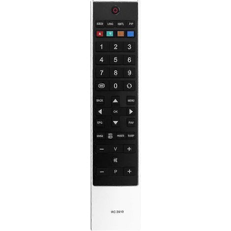 Télécommande de remplacement RC-3910 compatible avec les téléviseurs Toshiba 32BV700B, 32BL502B, 22BL702B, 40BL702B, 19BL502B, 22KB500B, 40KV701B, 19BV500B et 22BL712G.WHBYV (1/4)