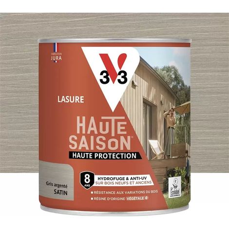 Lasure 8 ans V33 Haute Saison Gris argenté 0,75 L (1/4)