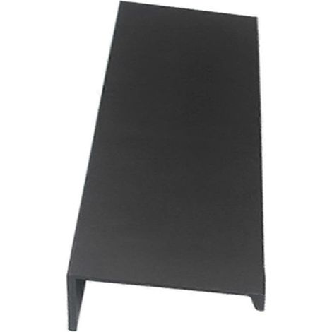 Poignées de meuble invisibles noir mat, poignées de tiroir de cuisine modernes en aluminium, design dissimulé, antirouille, 80 x 200 mm (1/5)