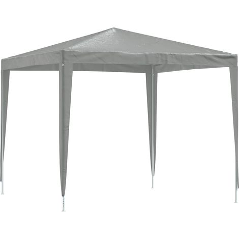vidaXL Party Tent 250 x 250 x 240 cm Light Grey PE and Steel