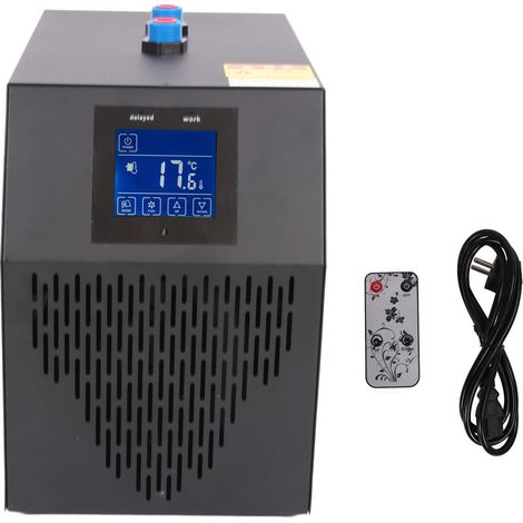 Refroidisseur d'eau avec écran tactile, 220V, avec télécommande, pour Aquarium, 42gal, 1/10hp, pour élevage hydroponique de poissons, prise ue (1/5)