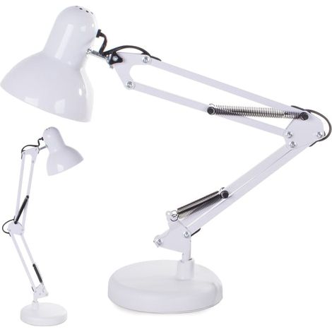 Lampe de bureau avec bras articulé - Lampe de table LED - Blanche (1/3)
