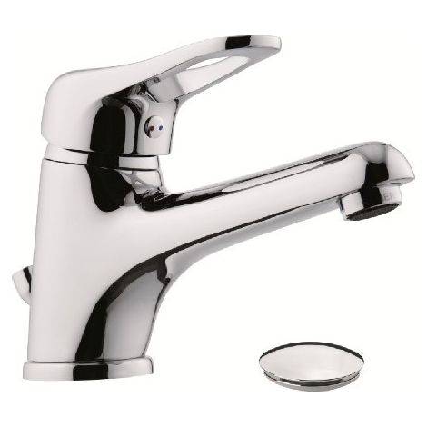 Miscelatore lavabo remer con bocca prolungata - serie kiss Piletta di scarico: Si (1/2)
