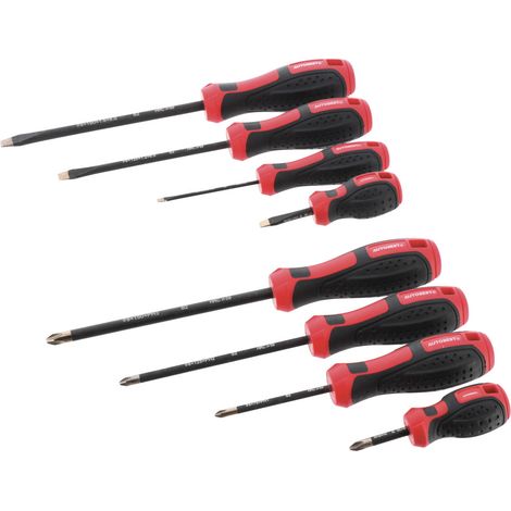 Lot de 8 Tournevis lame S2 plats et cruciformes