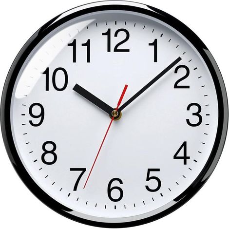 Horloge Murale, 25cm Horloge Murale Décorative de Qualité, Mécanisme Silencieux à Quartz, pour Maison/Cuisine/Bureau/École (Blanc) (1/5)