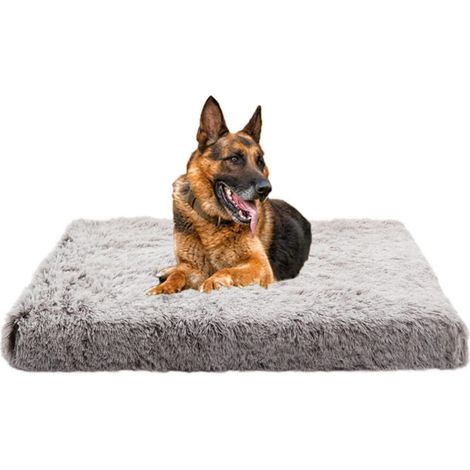 Lit orthopédique pour chien avec mousse à mémoire de forme, lavable, antidérapant, 100x60cm Café