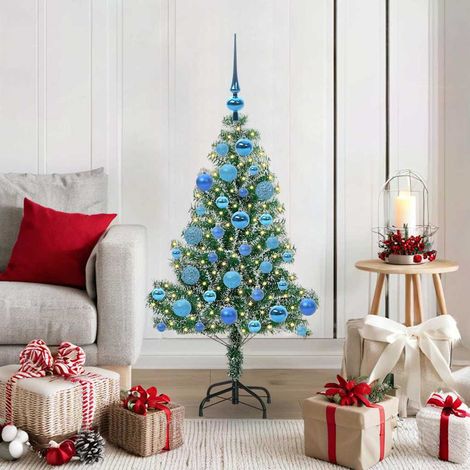 Teenpull – Künstlicher Weihnachtsbaum beschneit mit LED Licht 120 cm (1/5)