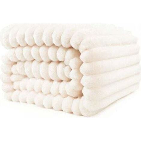 [JAMAIS UTILISÉ] Couverture douillette 150 x 100 cm – Couverture chaude et moelleuse pour maman, femmes et petites amies (beige, 150 x 100 cm） (1/4)