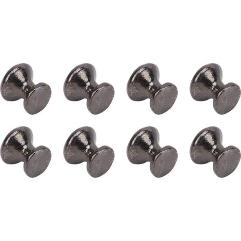 Poignées de porte miniatures à tête ronde, échelle 1:12, design simple, noires, pour maisons de poupées. (1/5)
