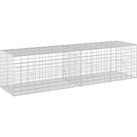 Gabion mit 5 mm Draht und 5x10 cm Maschen 200x50x50 cm vidaXL (1/5)