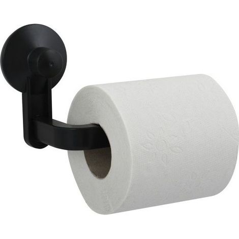 Porte-rouleau papier WC & serviettes à ventouse, PVC Noir MSV (1/5)