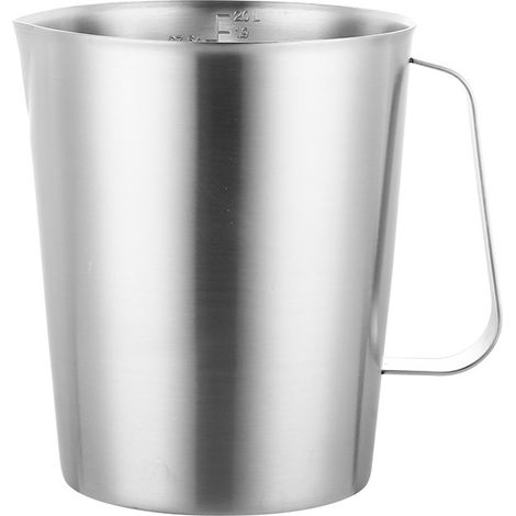 Verre doseur / ustensile de pâtisserie en acier inoxydable, 1000 ml  convient pour mesurer divers ingrédients secs ou liquides. (1/4)