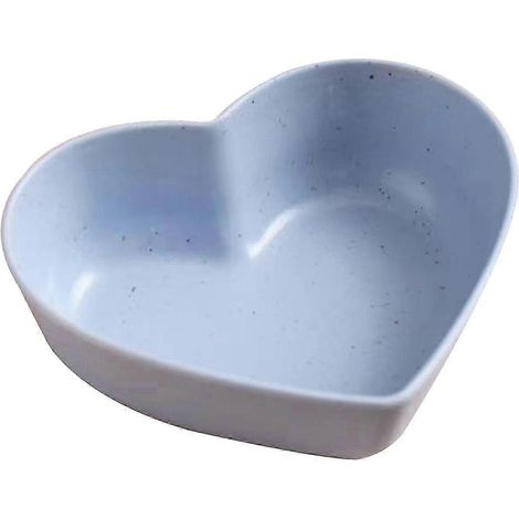 Bol en forme de cœur pour sauces, assiette plate, bol à dessert minimaliste et original, idéal pour la maison, la cuisine ou les fêtes de mariage.-Blue (1/5)