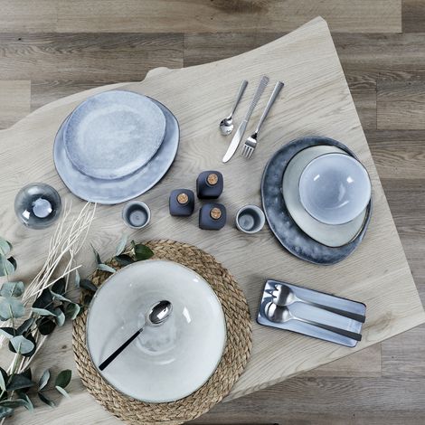 COUPELLE 35CL D14.5CM H6CM GRES DU TEMPS GRIS M12