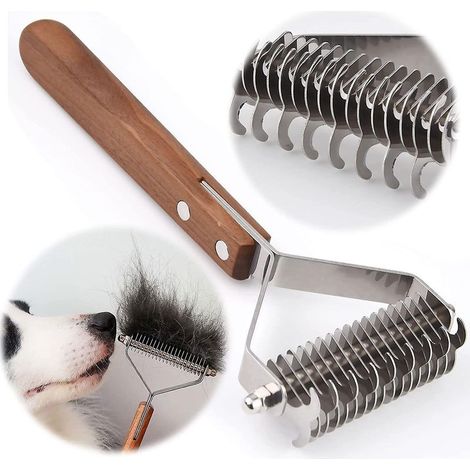 Coat King Brosse Chiens et Chats,Peigne de Toilettage pour Animaux Domestiques Râteau de Démêlage Réduit Considérablement la Perte de Poils (1/5)