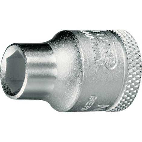 Manguito hexagonal 3/8'', lado e/planos : 20 mm, Largo 31 mm (1/4)