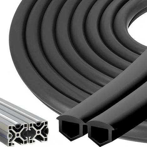 aluminium profile protection strip for profiles 30 x 30, 40 x 40 mm with 8 groove, aluminium profile accessories, dust protection, soft cover, sealing ring made of aluminium (1/5)